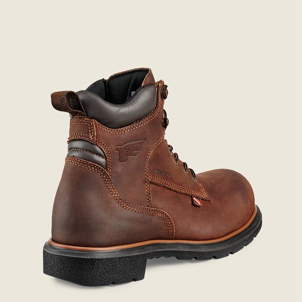 Red Wing Work Boots Mens Brown - Dynaforce® - 6-inch Waterproof Soft Toe - 0567342-AB